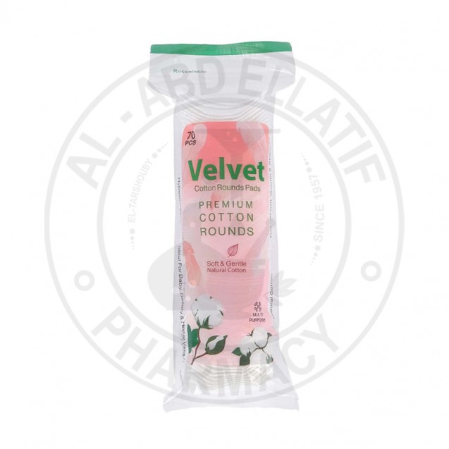 Velvet Cotton Rounds Pads 70 Pieces