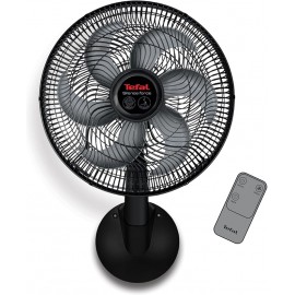 Tefal Silence Force Wall Fan with Remote Control, 16 Inch, 3 Speeds, Black - VG4151EE