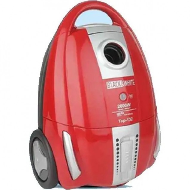 Black and White Vacuum Cleaner, 2000 Watt, Red