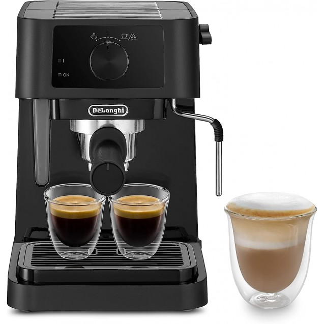 DeLonghi EC230 Coffee Maker with Milk Frothing Nozzle, 1100 Watts - Black