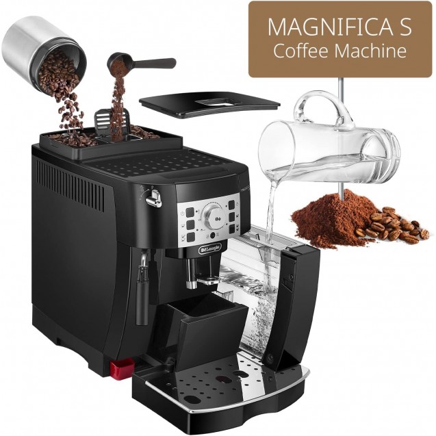 De'Longhi Fully Automatic Bean to Cup Coffee Machine ECAM22.110.B, 220 W by De'Longhi