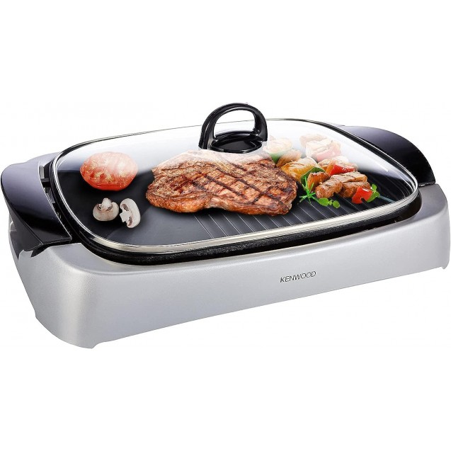 Kenwood HG266 Health Grill with Glass Lid - 2000 W Silver 