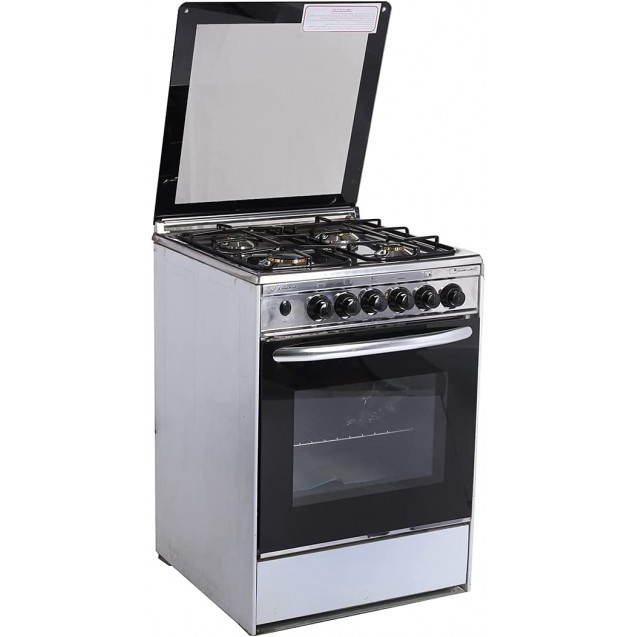 Tecno-Gaz Stove 55X55 , 4 Flame - Black Silver