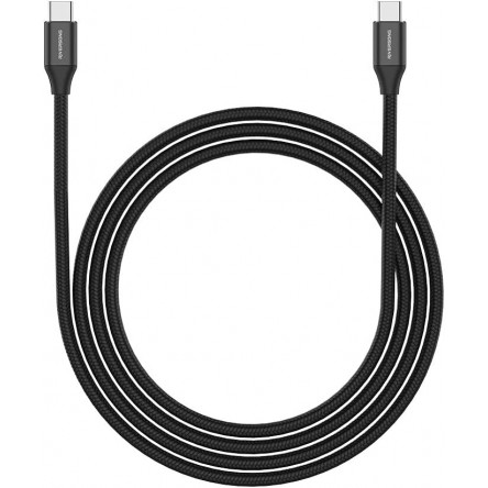 Riversong Fast Charging Cable, 60 Watt, Type-C to Lightning, 3 meters long, Nylon Bob, CT29, Black