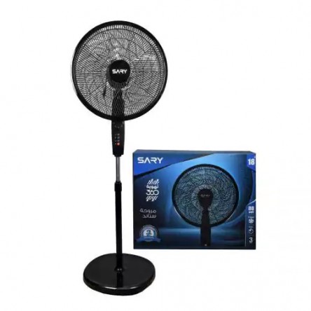 Sari Stand Fan, 18 Inch, Black