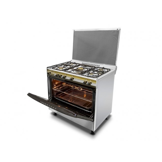 Kiriazi gas stove, 5 burners, old 