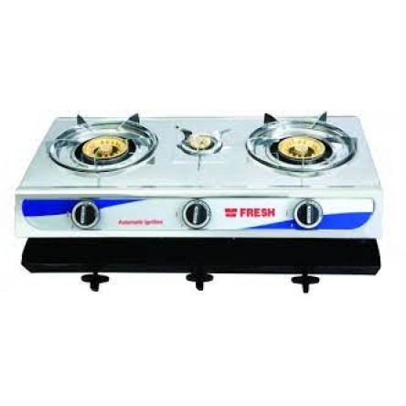 Fresh flat cooker, stainless steel 2.5 burners