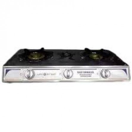 Universal Hob 3 Burners Spark Natural Gas Silver