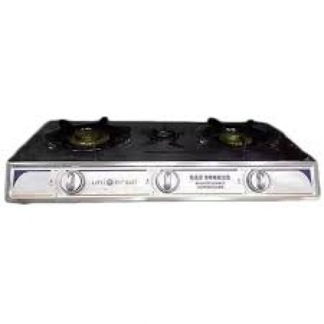 Universal Hob 3 Burners Spark Natural Gas Silver