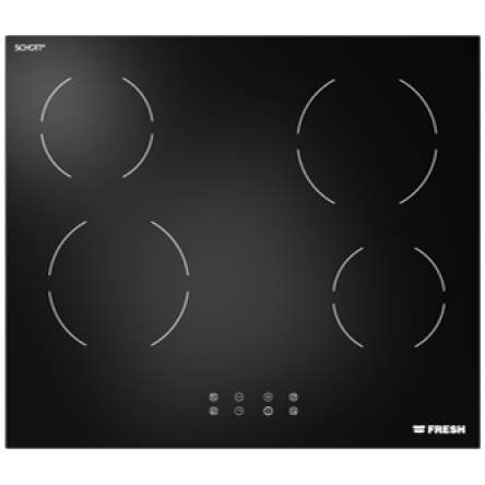Fresh Electric Cooker Built In VTC - 4 Zone 60 cm