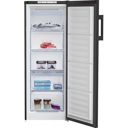 Beko Nofrost Upright Deep Freezer with 5 Drawers, 168 Liters - Black