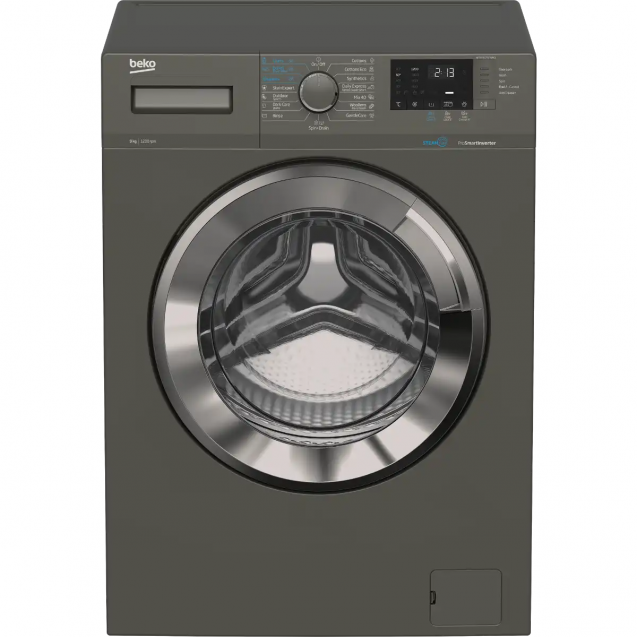 Beko Front Load Automatic Washing Machine, 9 KG, Inverter Motor, Gray