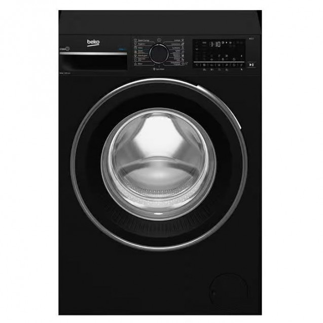 Beko Washing Machine Digital Inverter Steam Bluetooth 1600 RPM 10 kg - Black