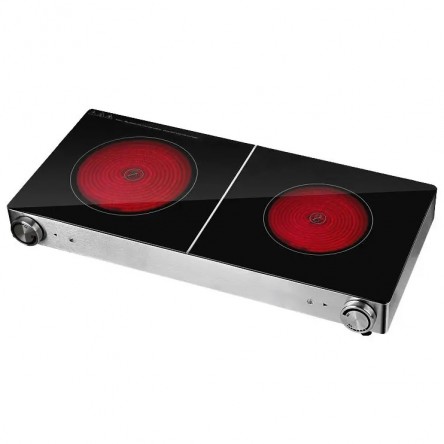 Fresh Hot Plate - Double - Ceramic 2800 WBig 1500 Watt Electric Slab