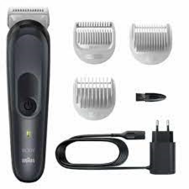 Braun BG3340 Hair Trimmer and Body Groomer for Men - Black