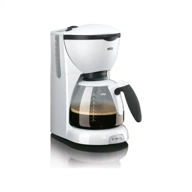 Braun CaféHouse Pure Aroma Coffee Maker, 1000 Watt, White - KF520