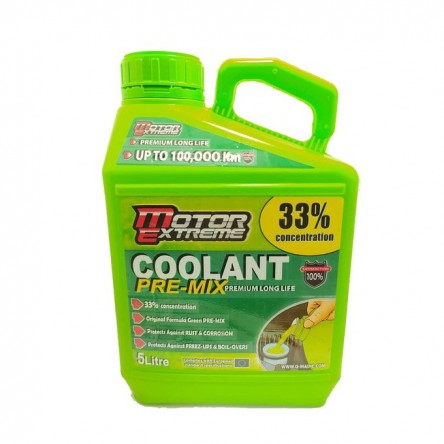 Motor Extreme Green Coolant Radiator Fluid 33% - 5 Liters