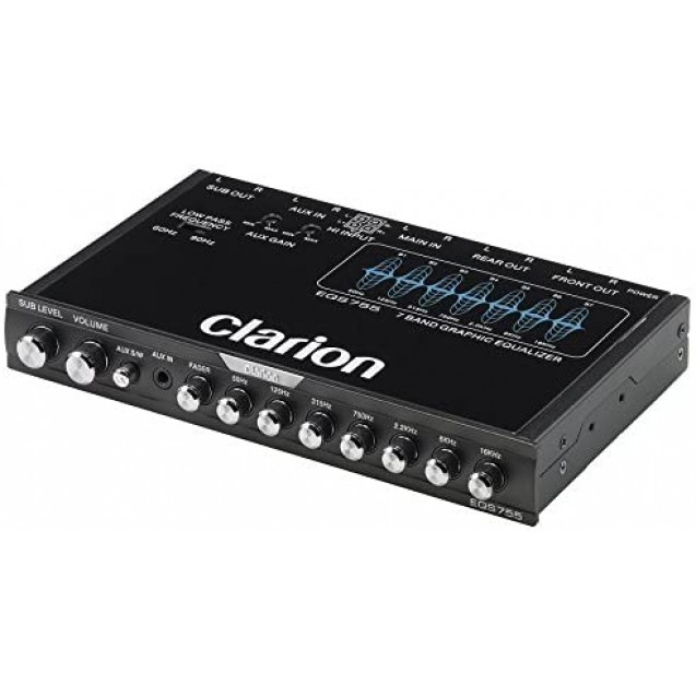 Clarion EQS755 7-Band Car Audio Graphic Equalizer