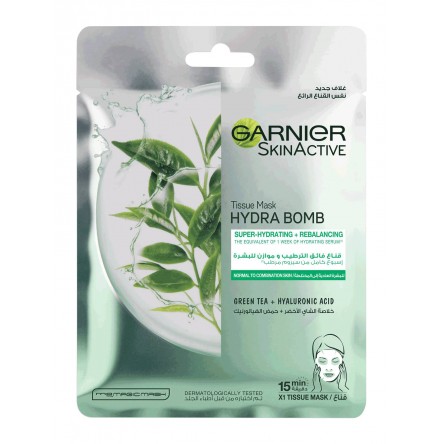 Garnier face mask with green tea