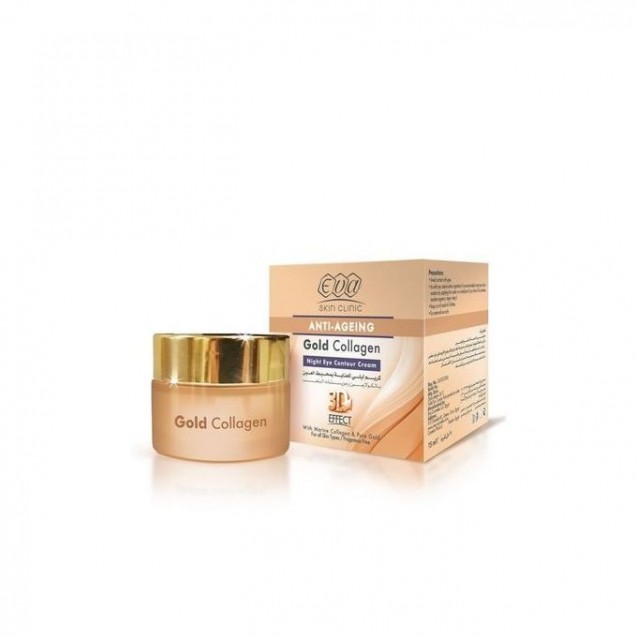 Eva Anti-Ageing Gold Collagen Night Eye Contour Cream - 15 Ml