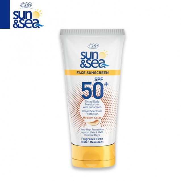 Eva Sun & Sea Face moisturizing Sunscreen SPF +50 Tinted 40 ml