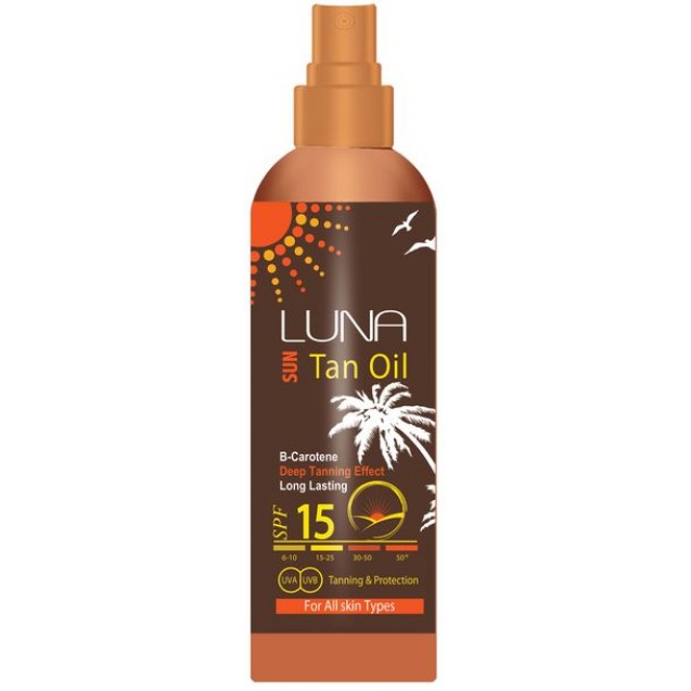 Luna Sun Tan Oil Spf 15 Spray ,130 Ml