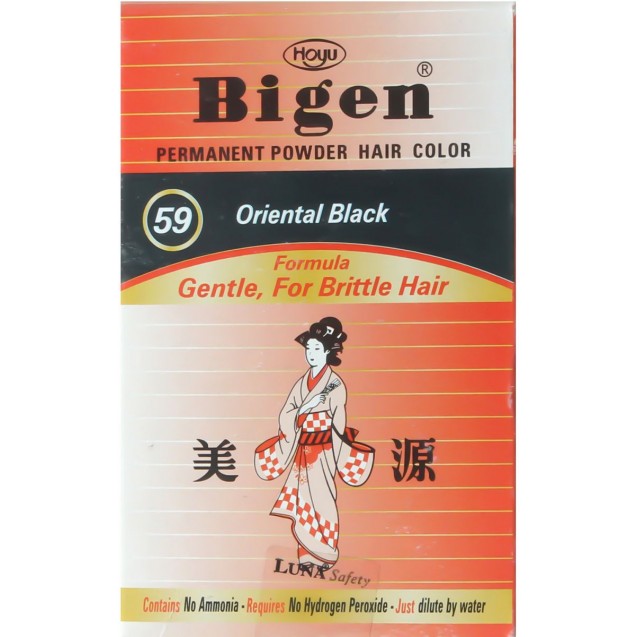 Bigen Permanent Powder Hair Color, 59 Oriental Black