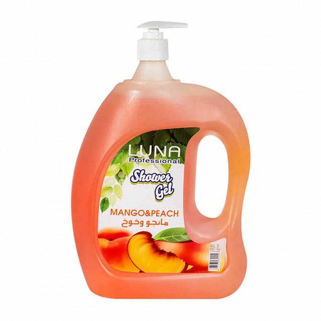 Luna Shower Gel, Mango and Peach Scent, 2 Liter