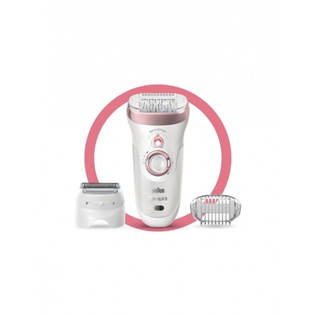 Silk-epil 9 SES 9720 Wet & Dry Epilator With Extras White 