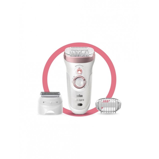 Silk-epil 9 SES 9720 Wet & Dry Epilator With Extras White 