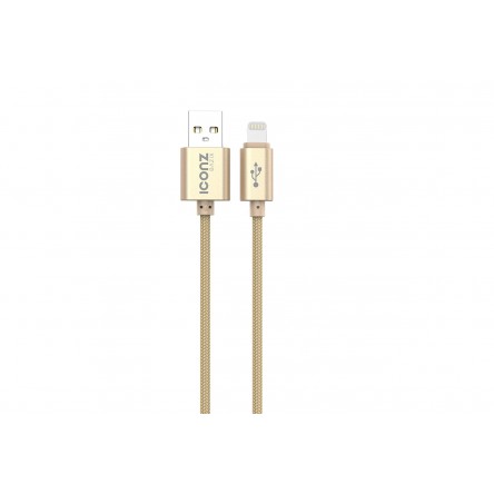 ICONZ  Braided Aluminum Lightning Cable Gold