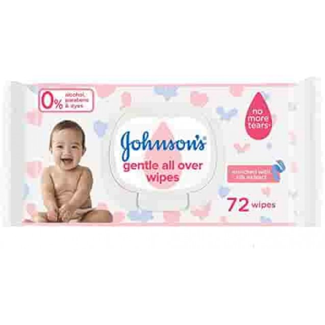 Johnson's All Over Gentle Cleansing Wipes 72 Wipes Price