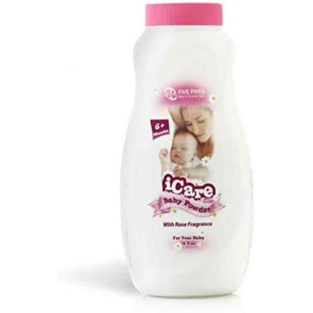 I-Care Baby Powder, Rose Scent + 6 Months, 200 ml
