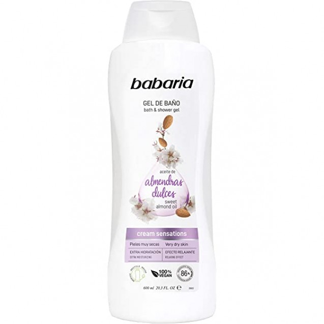 Babaria shower gel 600ml almond purple