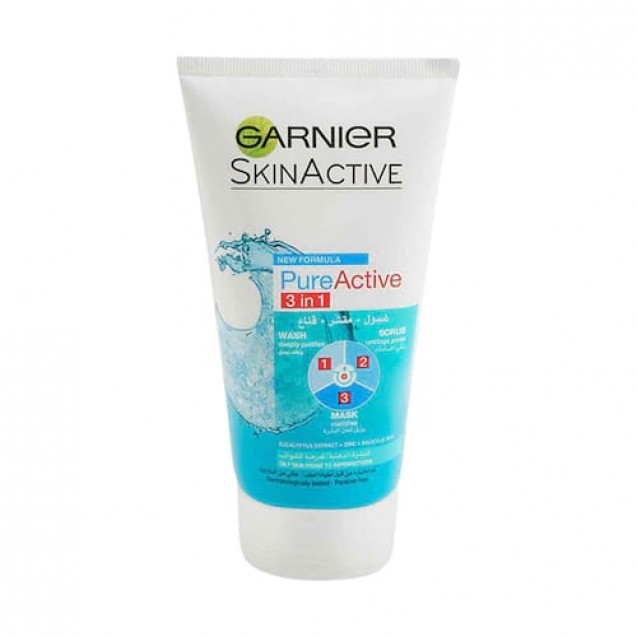 Garnier Pure Wash + Scrub + Mask 100  ml