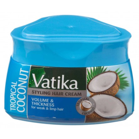 Vatika hair cream moisturizes and softens coconut 140 gm - blue