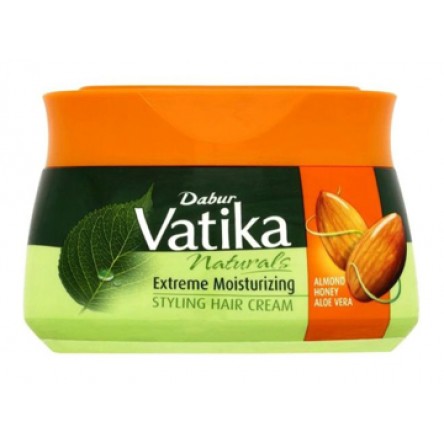 Vatika hair cream moisturizes and smoothes with almond and honey 210 gm orange