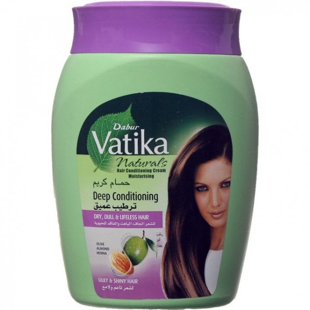 Vatika Oil cream bath 250gm with olives, almonds and henna (natural moisturizing)