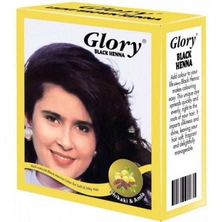 Glory Black Henna Powder - Box contains 6 sachets