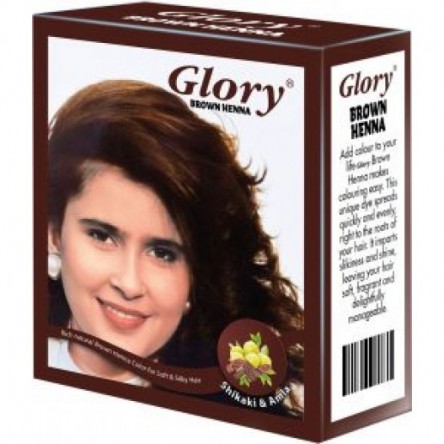 Glory Brown Henna Powder - Box contains 6 sachets