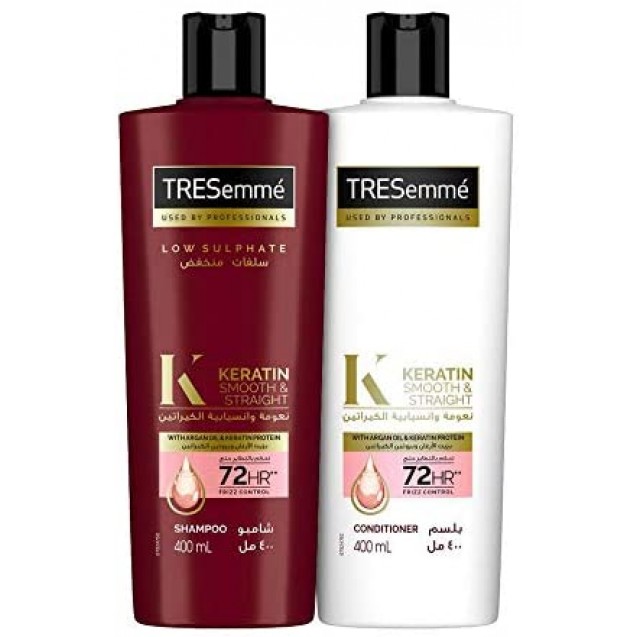 TRESemme Keratin Shampoo 400ml + 1pc Conditioner 400ml (50% discount on conditioner)