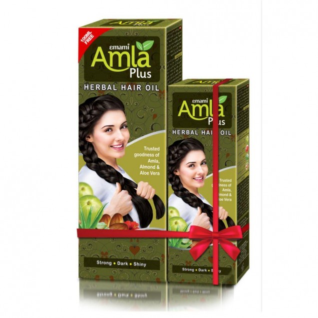 Dabur Amla  2 pcs Amla Plus Herbal Hair Oil 100 ml (1 + 1 Free)