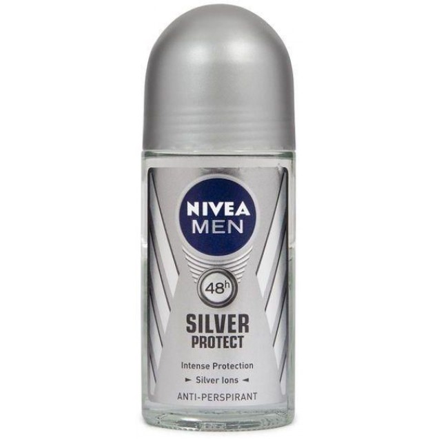 Nivea Silver Roll On For Men Gray 50ml