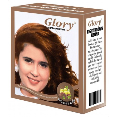 Glory Henna  Light Brown - Box of 6 sachets