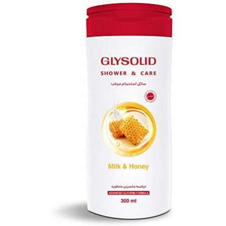 Glysolid shower gel with honey and milk 300 ml