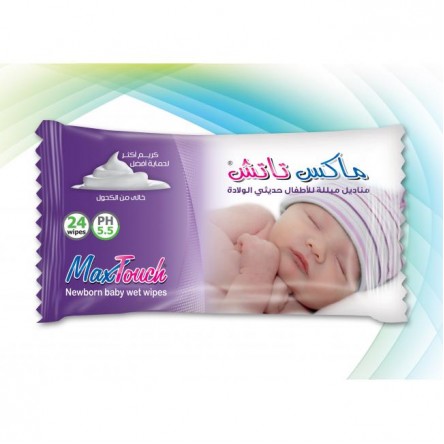 Max Care Wet wipes for newborns 24 wipes/bacco
