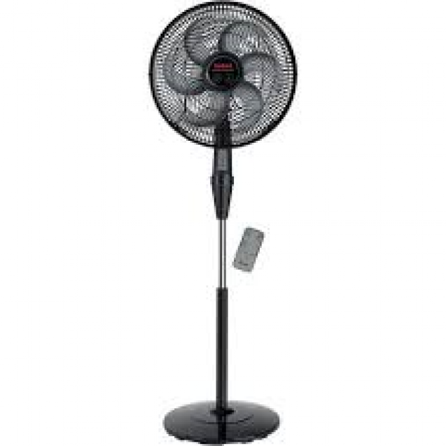 Tefal Silence Force Stand Fan With Remote Control, 16 Inch, Black -