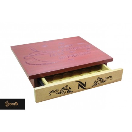 Coffee capsule storage unit compatible with Nespresso capsules