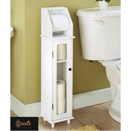A unit for using and storing toilet paper with stainless steel legs