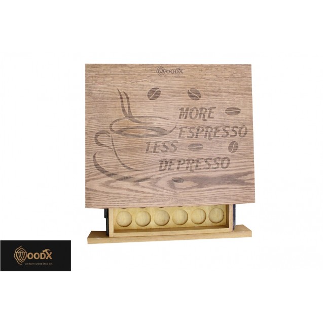 Coffee capsule storage unit compatible with Nespresso capsules